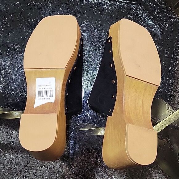 BRAND NEW ROUGE HELUIM SUEDE WOODEN BLOCK HEEL SANDAL - Picture 14 of 16